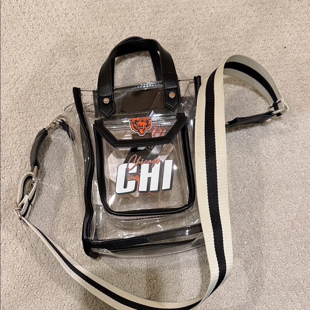 Chicago Bears Clear Crossbody Bag